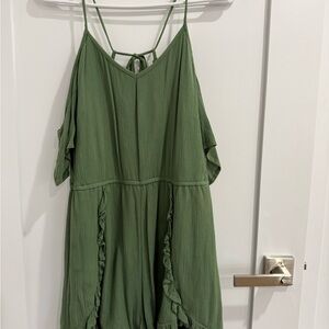 Alya Green Ruffle Jumpsuit
